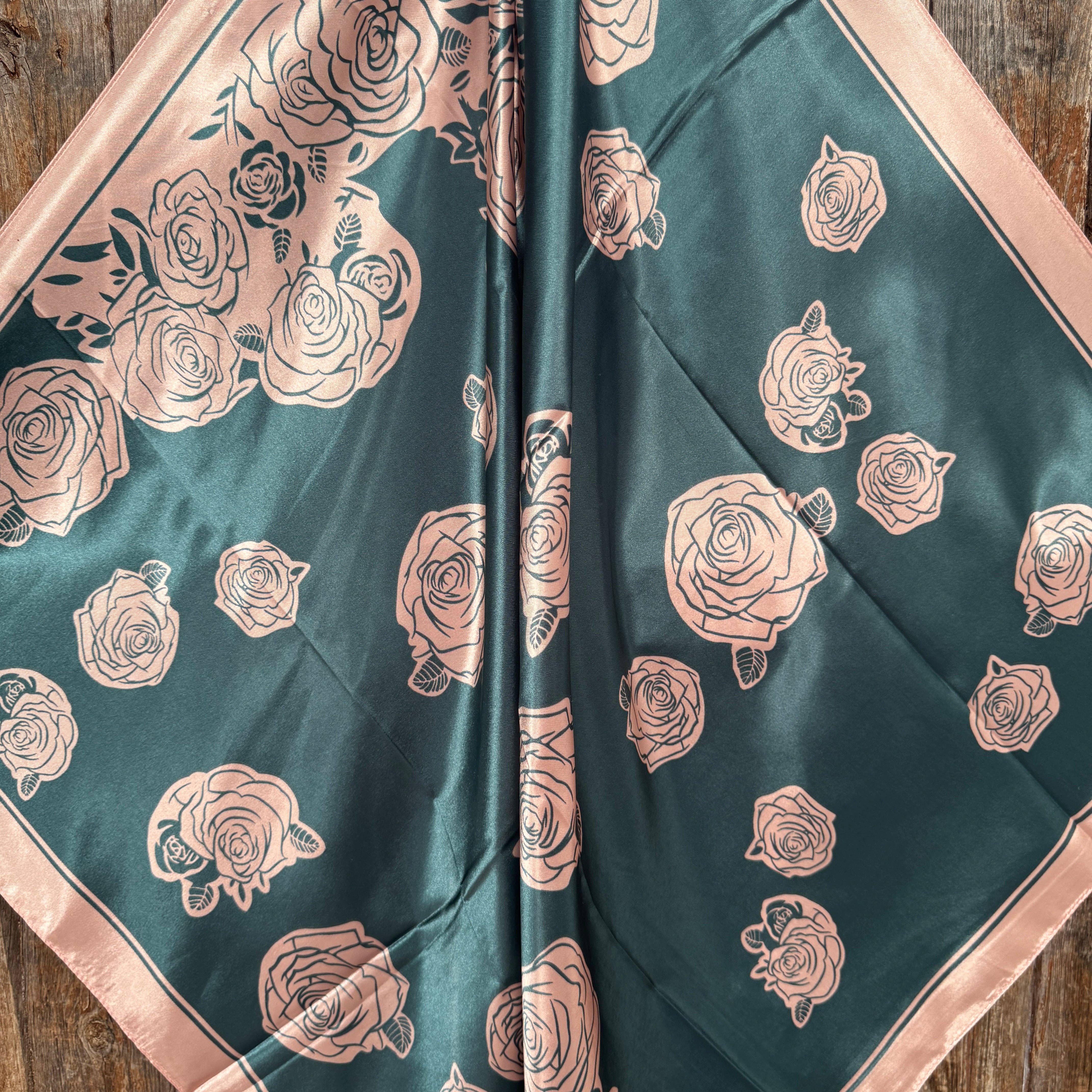 35X35" Baby Pink Roses Wild Rag